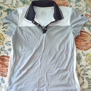 Slazenger White and Gray Golf Shirt